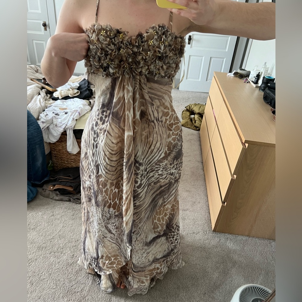 Dave & Johnny Formal Cheetah print gown